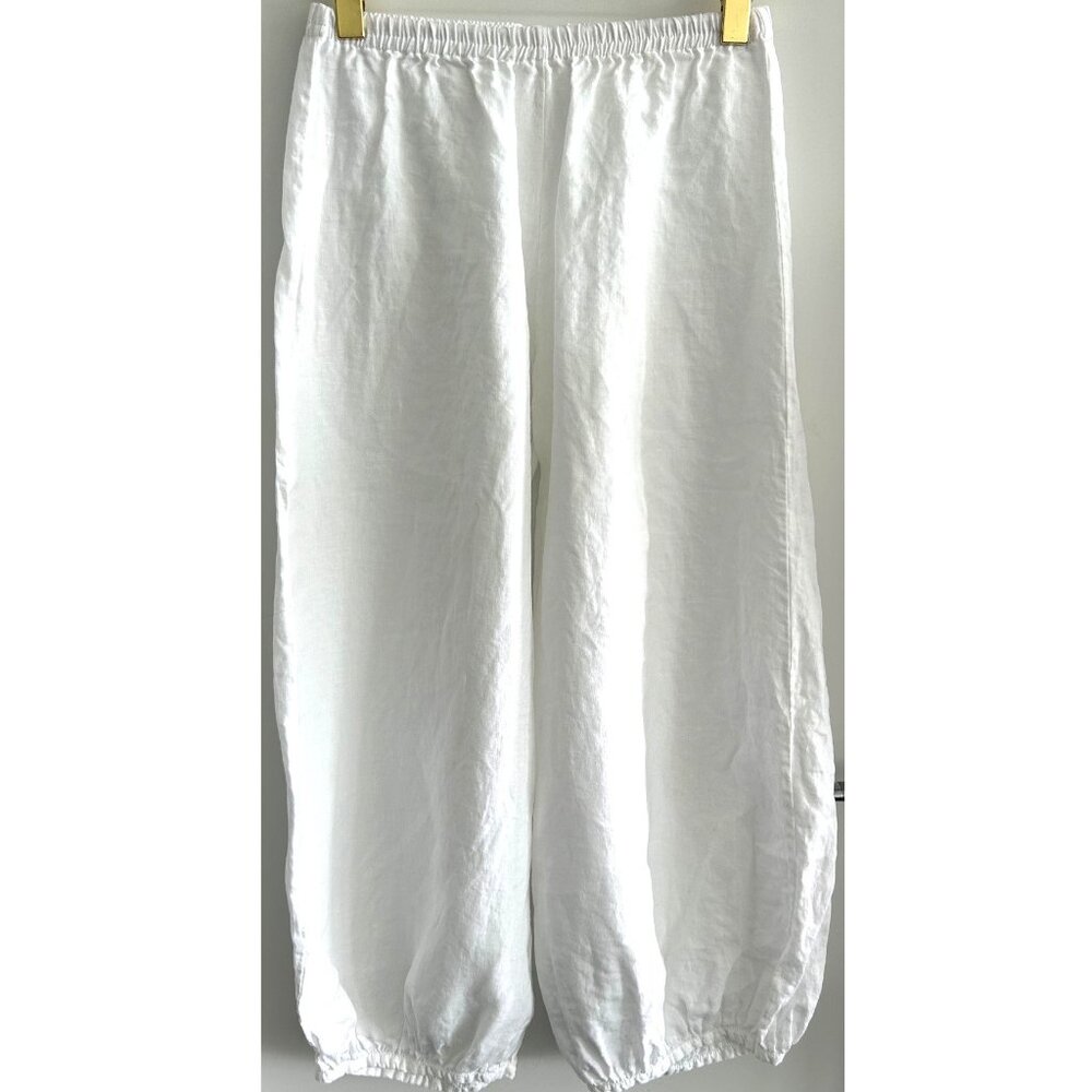 Casual White Linen Pants